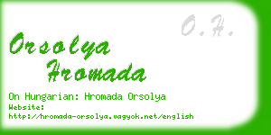 orsolya hromada business card